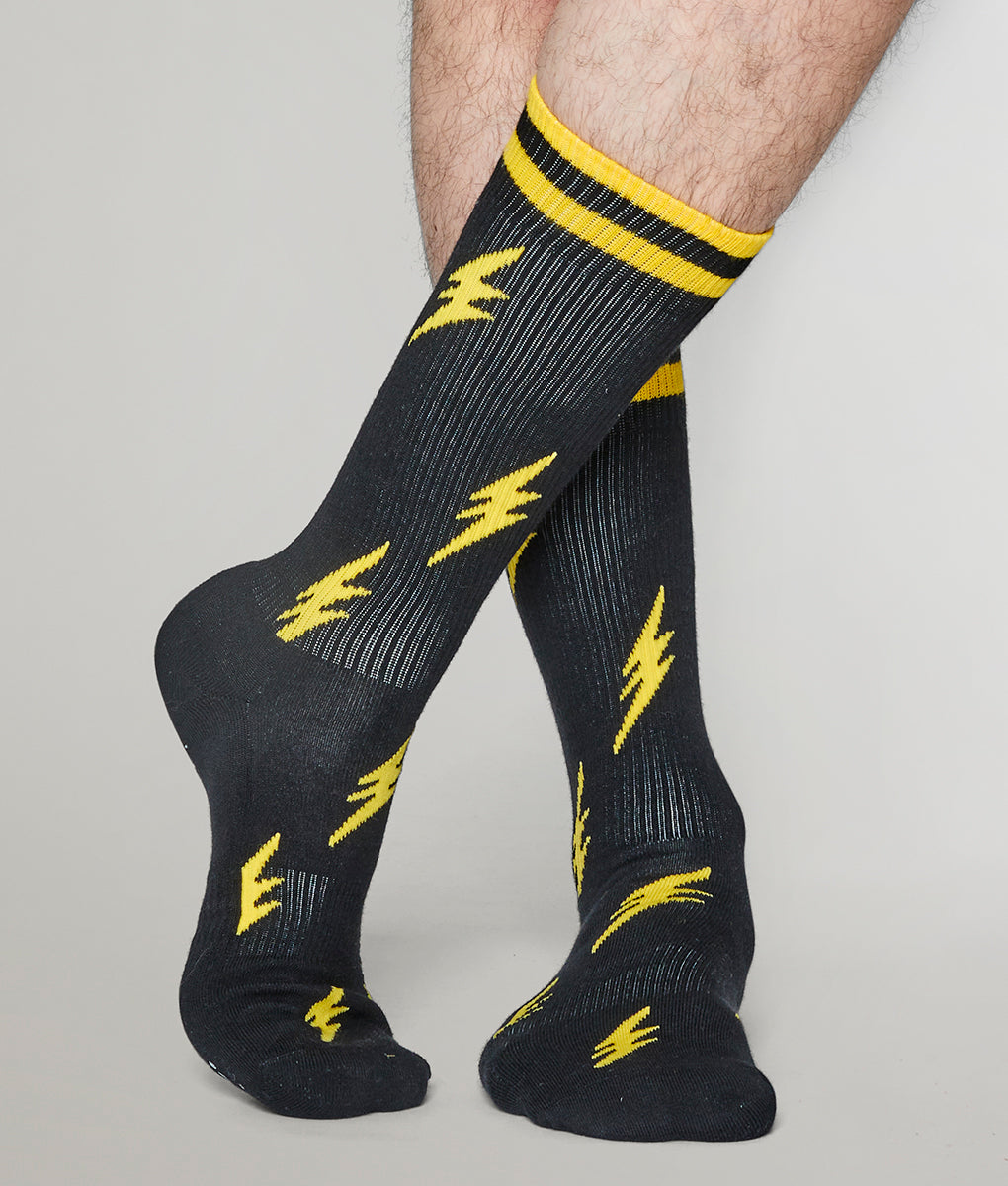 Happy Socks Men's Flash Lightning Crew Sock