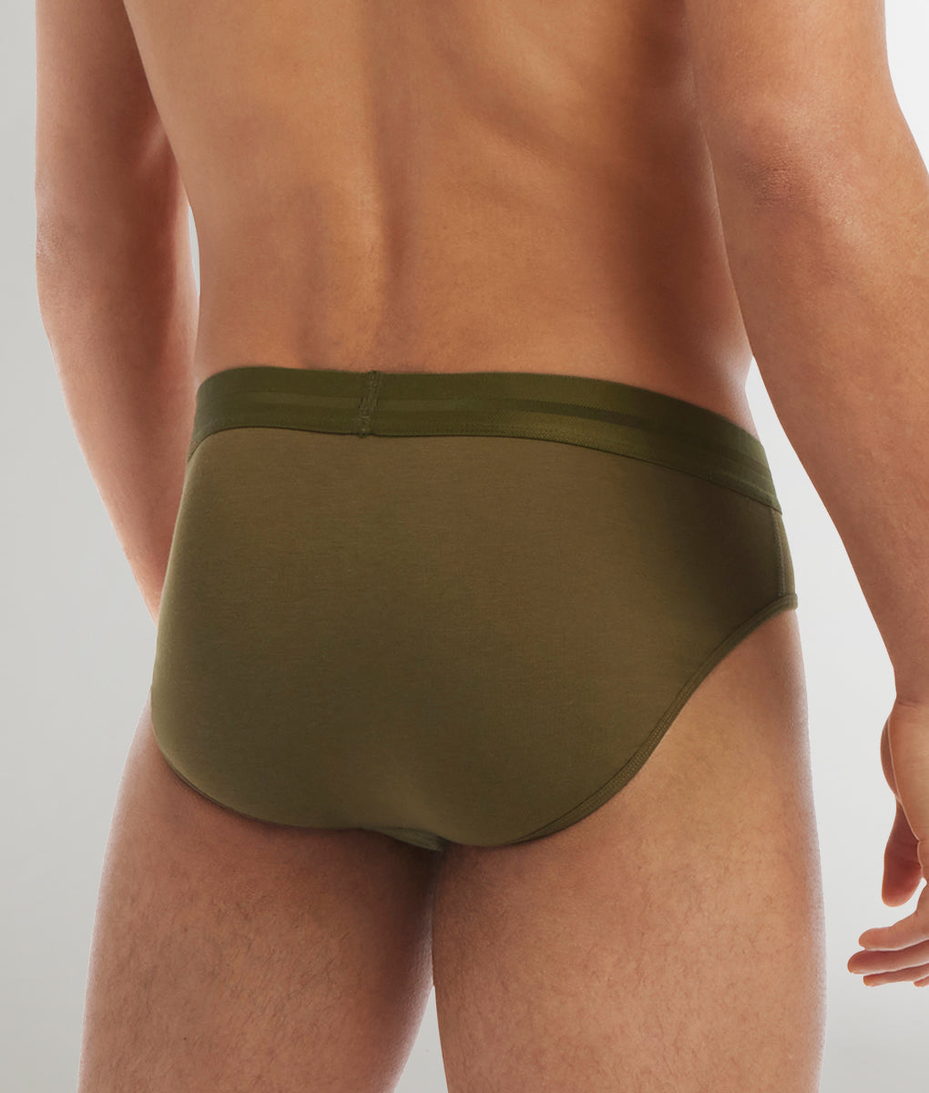 2(X)IST Luxe Low Rise Brief Dark-olive