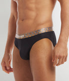 2(X)IST SLIQ Low Rise Brief Black-beauty-w-golden-links