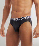 2(X)IST SLIQ Low Rise Brief Black-beauty-w-zebra