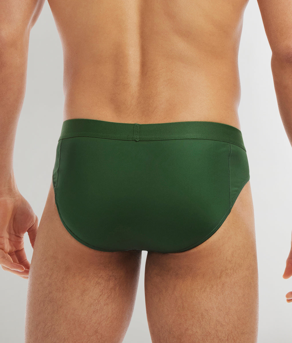 2(X)IST SLIQ Low Rise Brief Hunter-green