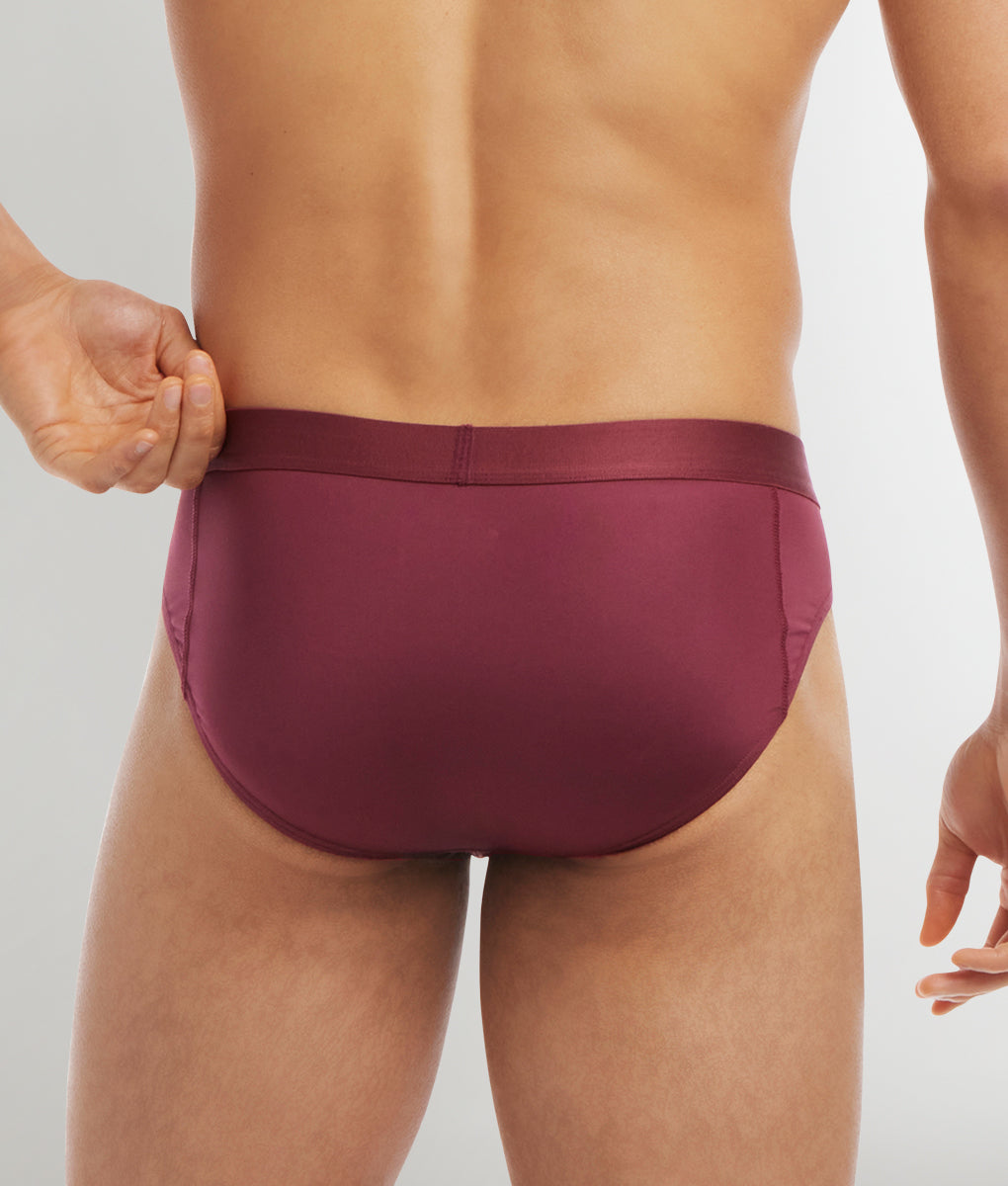 2(X)IST SLIQ Low Rise Brief Burgundy