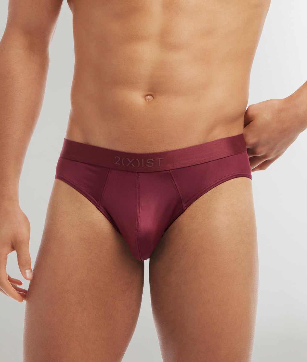 2(X)IST SLIQ Low Rise Brief Burgundy