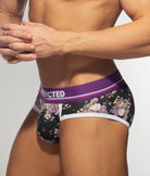 Addicted Violet Flowers Brief Addicted Violet Flowers Brief Purple-black