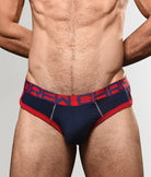 Andrew Christian CoolFlex Modal Tagless Show-It Brief Navy