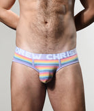 Andrew Christian Baby Unicorn Stripe Almost Naked Brief Purple