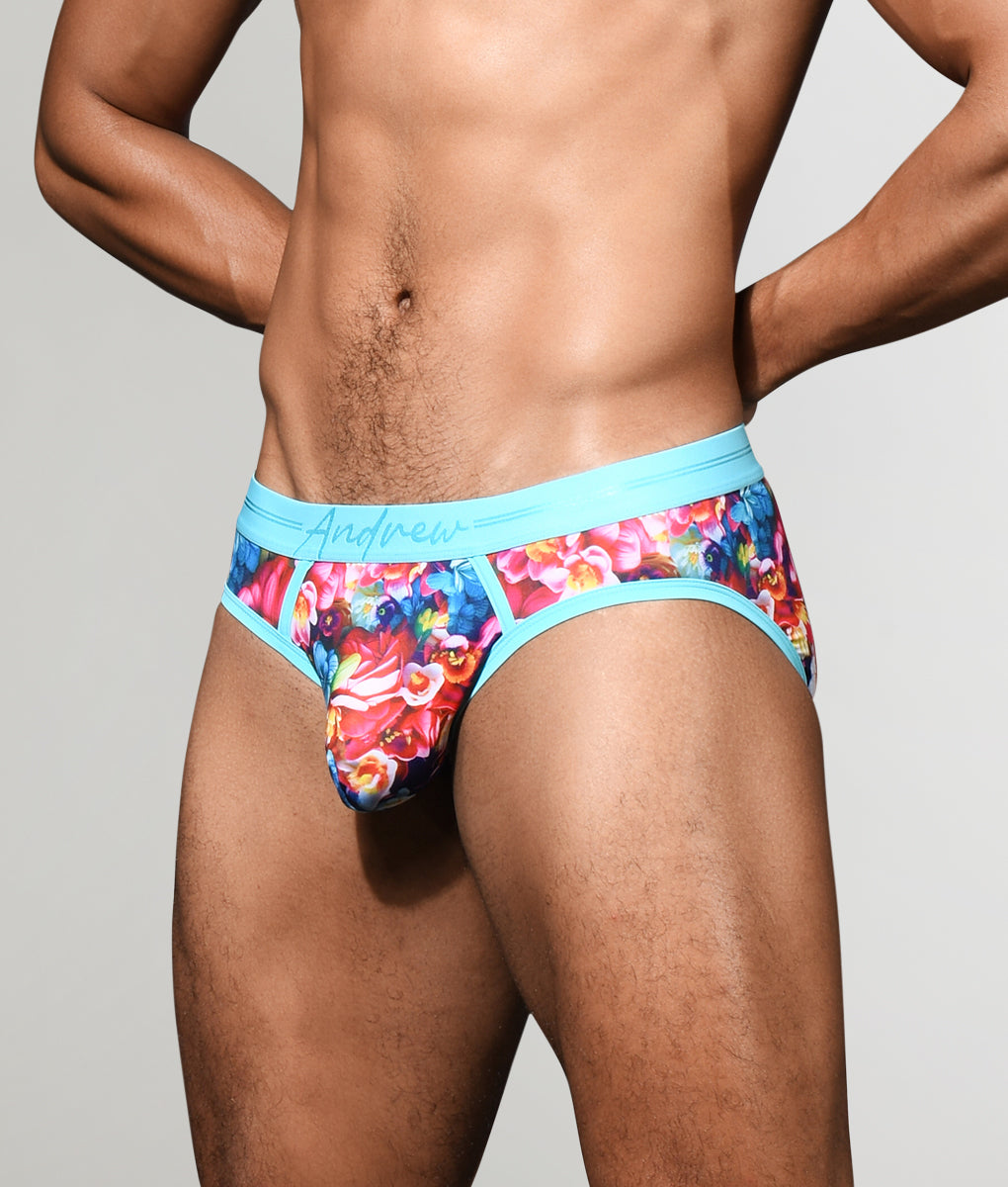 Andrew Christian Almost Naked Botanical Eco Rainforest Brief Multi