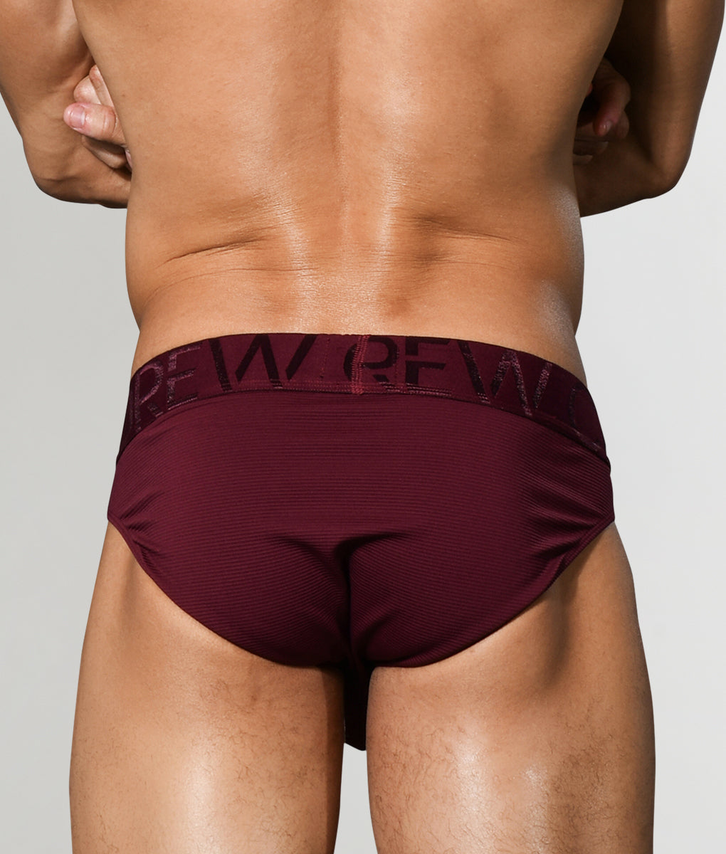 Andrew Christian Power Rib Brief Burgundy