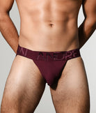 Andrew Christian Power Rib Jockstrap Burgundy