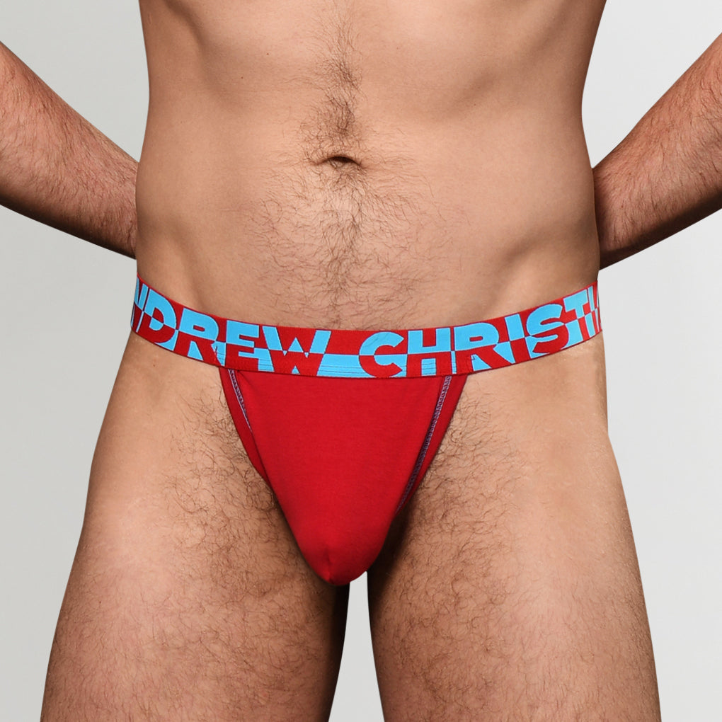 Andrew Christian Almost Naked Hang-Free Thong Andrew Christian Almost Naked Hang-Free Thong Red