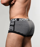 Andrew Christian Almost Naked Prison Pocket Trunk Black-grey-stripe