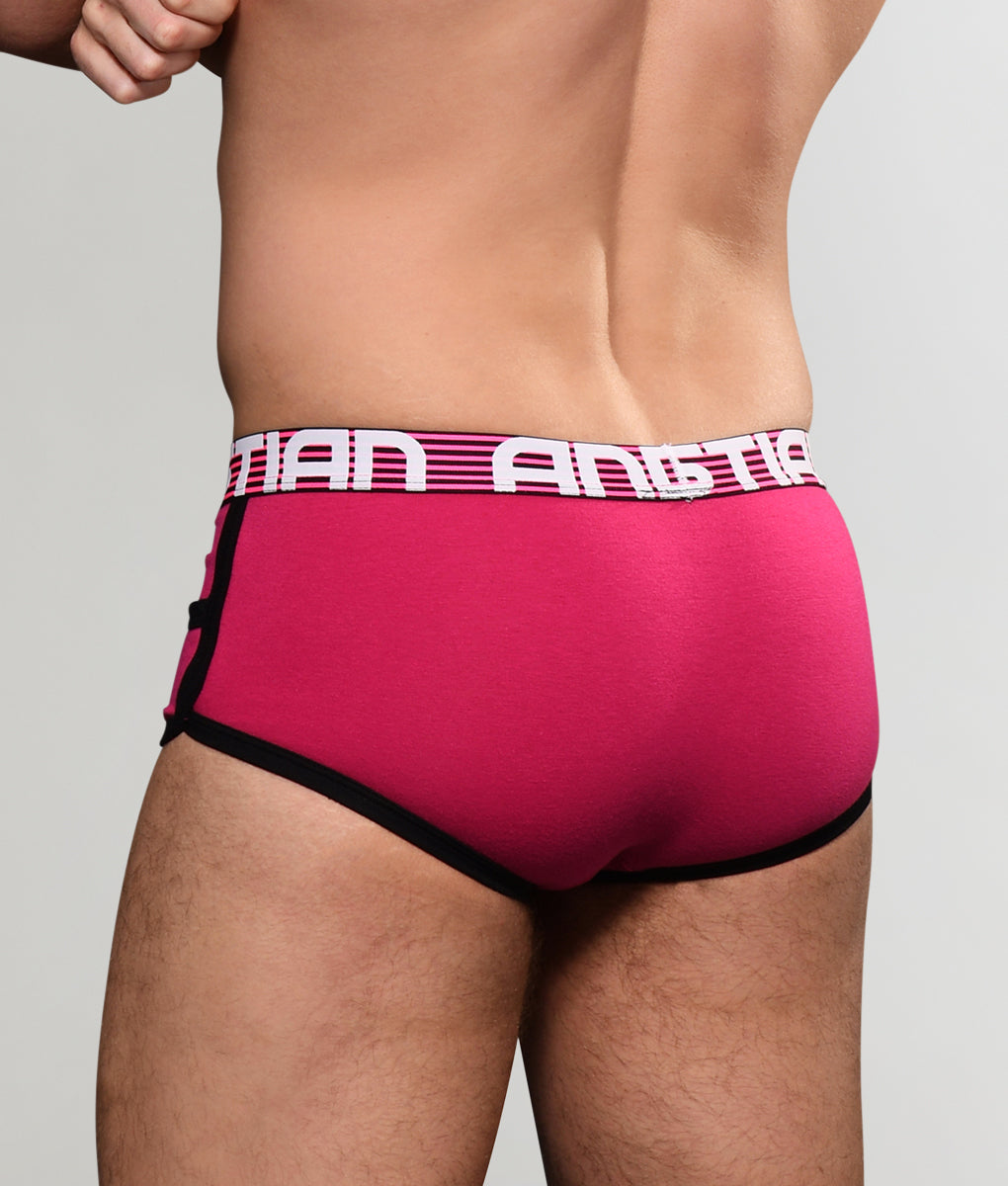 Andrew Christian Almost Naked Retro Pocket Trunk Fuchsia