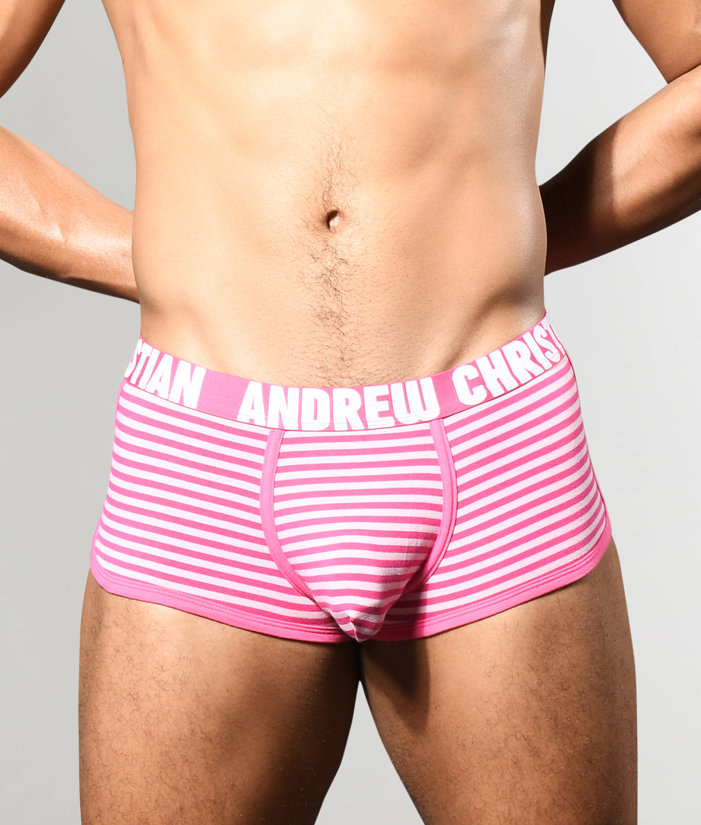 Andrew Christian Ultra Pink Stripe Trunk Pink