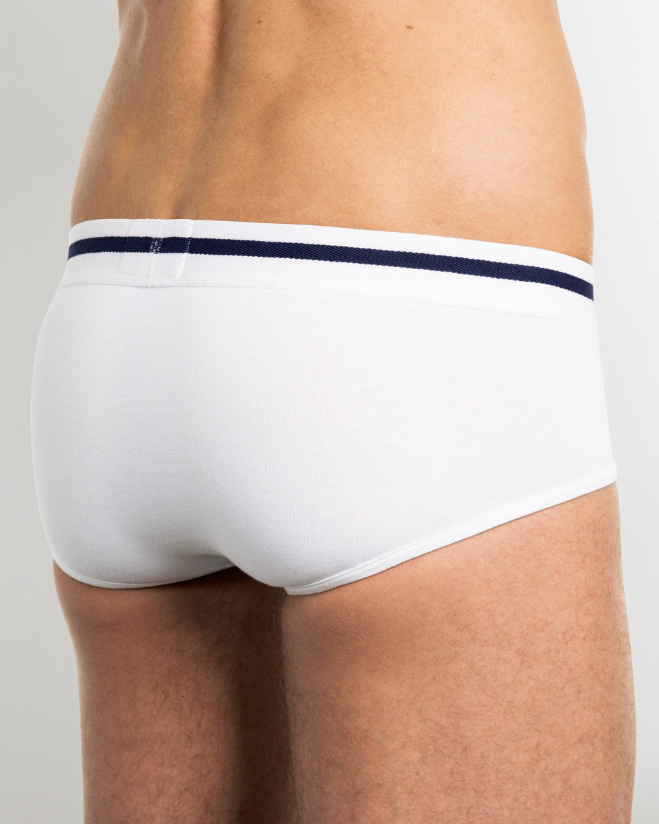 Bluebuck Nautical Brief Bluebuck Nautical Brief White-w-navy-buttons