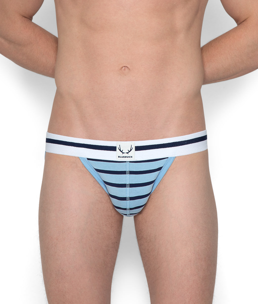 Bluebuck Nautical Jockstrap Bluebuck Nautical Jockstrap Ice-bluenavy-stripes