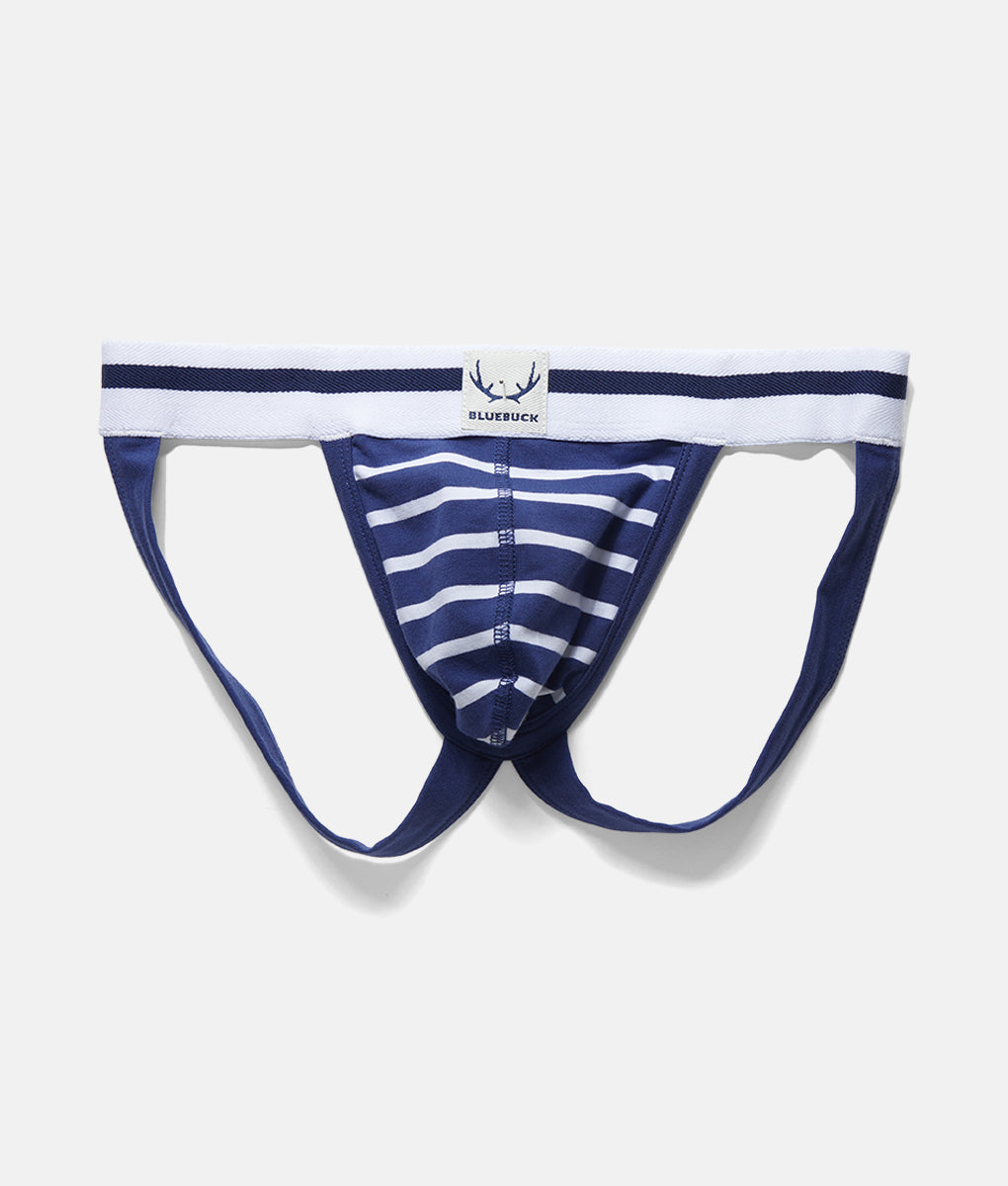 Bluebuck Nautical Jockstrap Bluebuck Nautical Jockstrap Navy-w-white-stripes