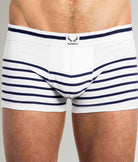 Bluebuck Nautical Trunk White-navy-stripes