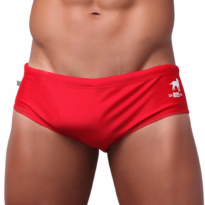 CA-RIO-CA Low Rise Solids Cut Sunga Male Bathing Suit