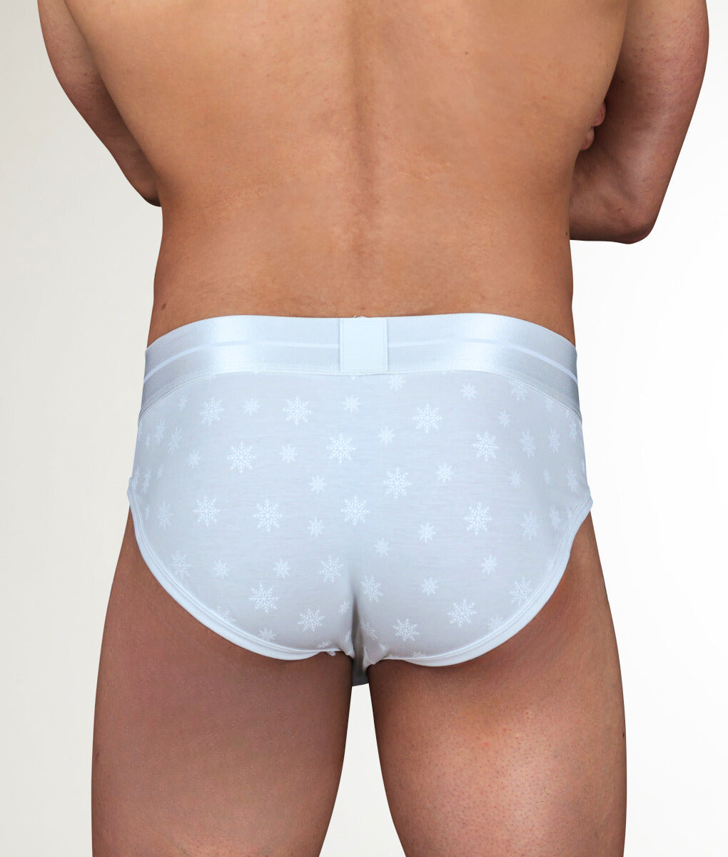 Club Seven Limited Edition Snowflake LUXE Brief White-snowflake