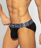 ES Collection Zebra C-Through Bikini Brief ES Collection Zebra C-Through Bikini Brief Black