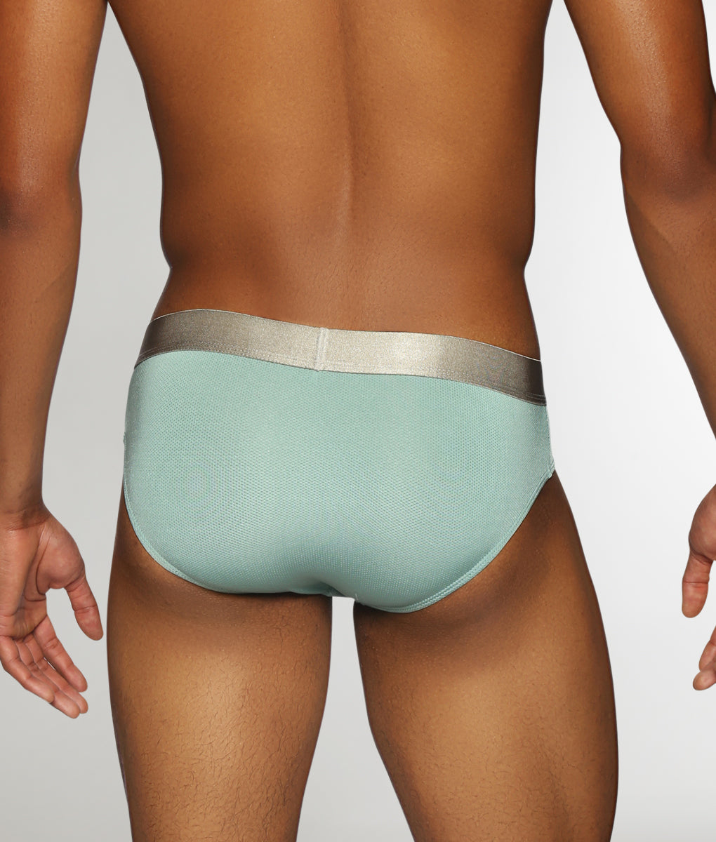 Parke & Ronen Pride Mistral Mesh Low-Rise Brief Matcha