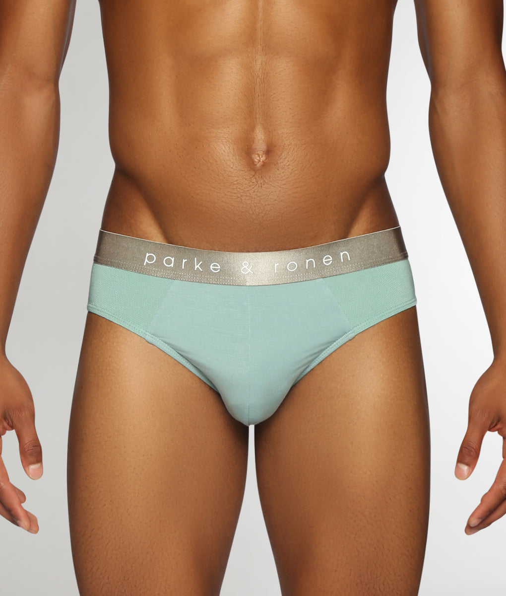 Parke & Ronen Pride Mistral Mesh Low-Rise Brief Matcha