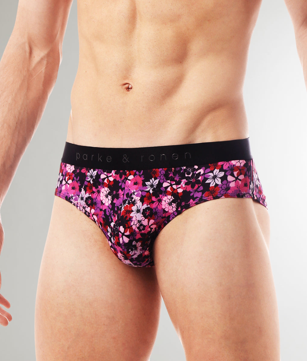 Parke & Ronen Printed Low-Rise Brief Parke & Ronen Printed Low-Rise Brief Camelia-black