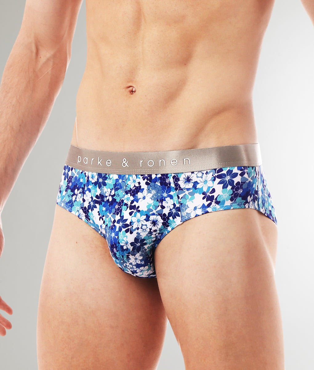 Parke & Ronen Printed Low-Rise Brief Parke & Ronen Printed Low-Rise Brief Camiela-blue