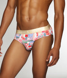 Parke & Ronen Printed Low-Rise Brief Cezanne-sunset