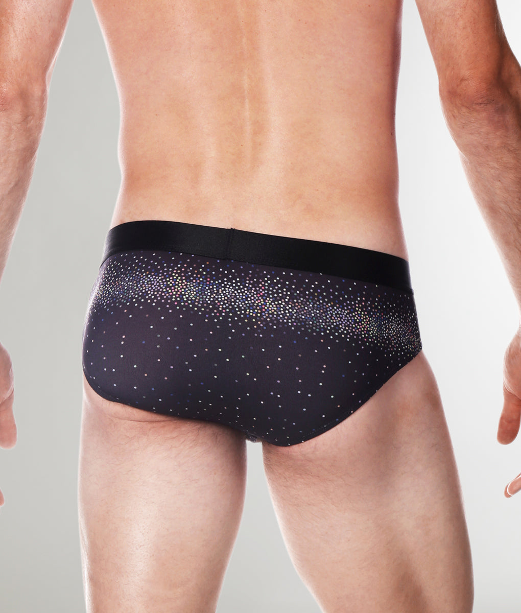 Parke & Ronen Printed Low-Rise Brief Onyx-sparkle