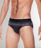 Parke & Ronen Printed Low-Rise Brief Onyx-sparkle