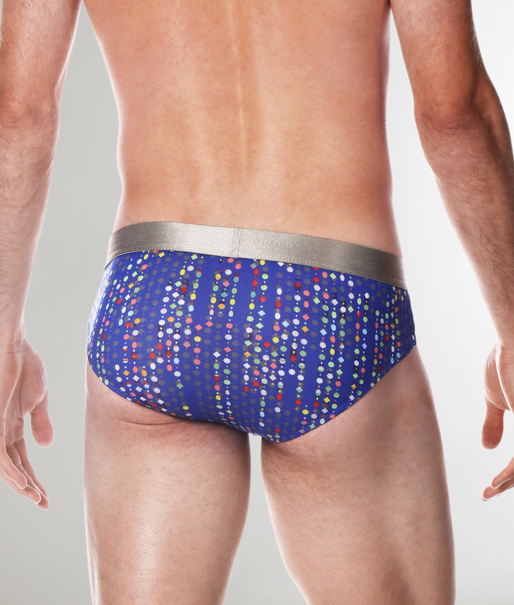 Parke & Ronen Printed Low-Rise Brief Royal-blue-gala