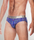 Parke & Ronen Printed Low-Rise Brief Royal-blue-gala