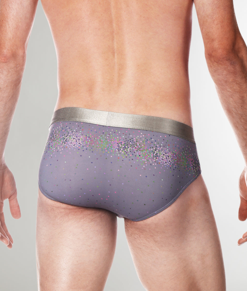 Parke & Ronen Printed Low-Rise Brief Titanium-sparkle