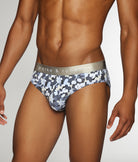 Parke & Ronen Printed Low-Rise Brief Woodland-grey