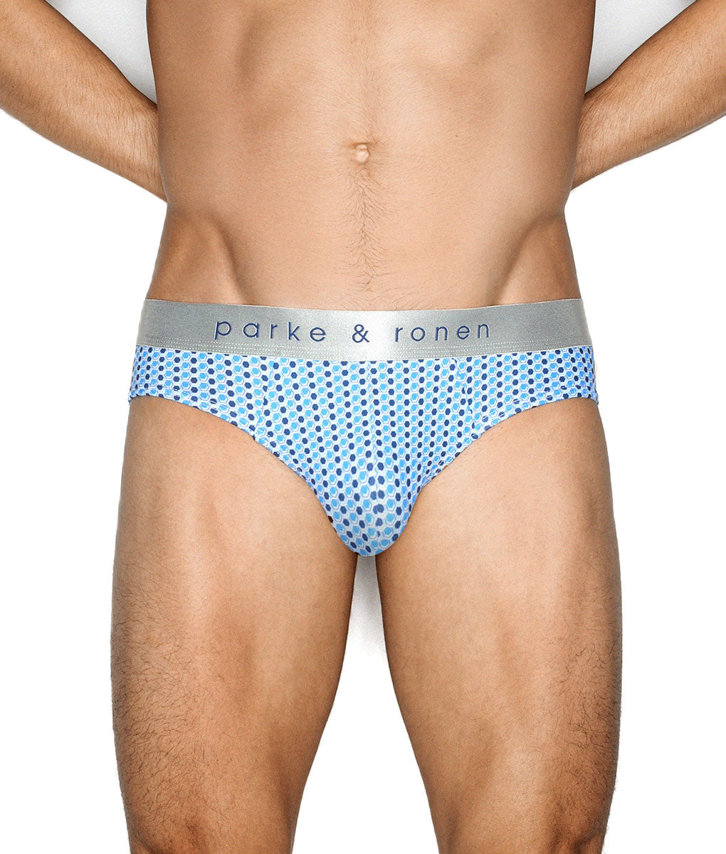 Parke & Ronen Printed Low-Rise Brief Parke & Ronen Printed Low-Rise Brief Clipper-navy-white