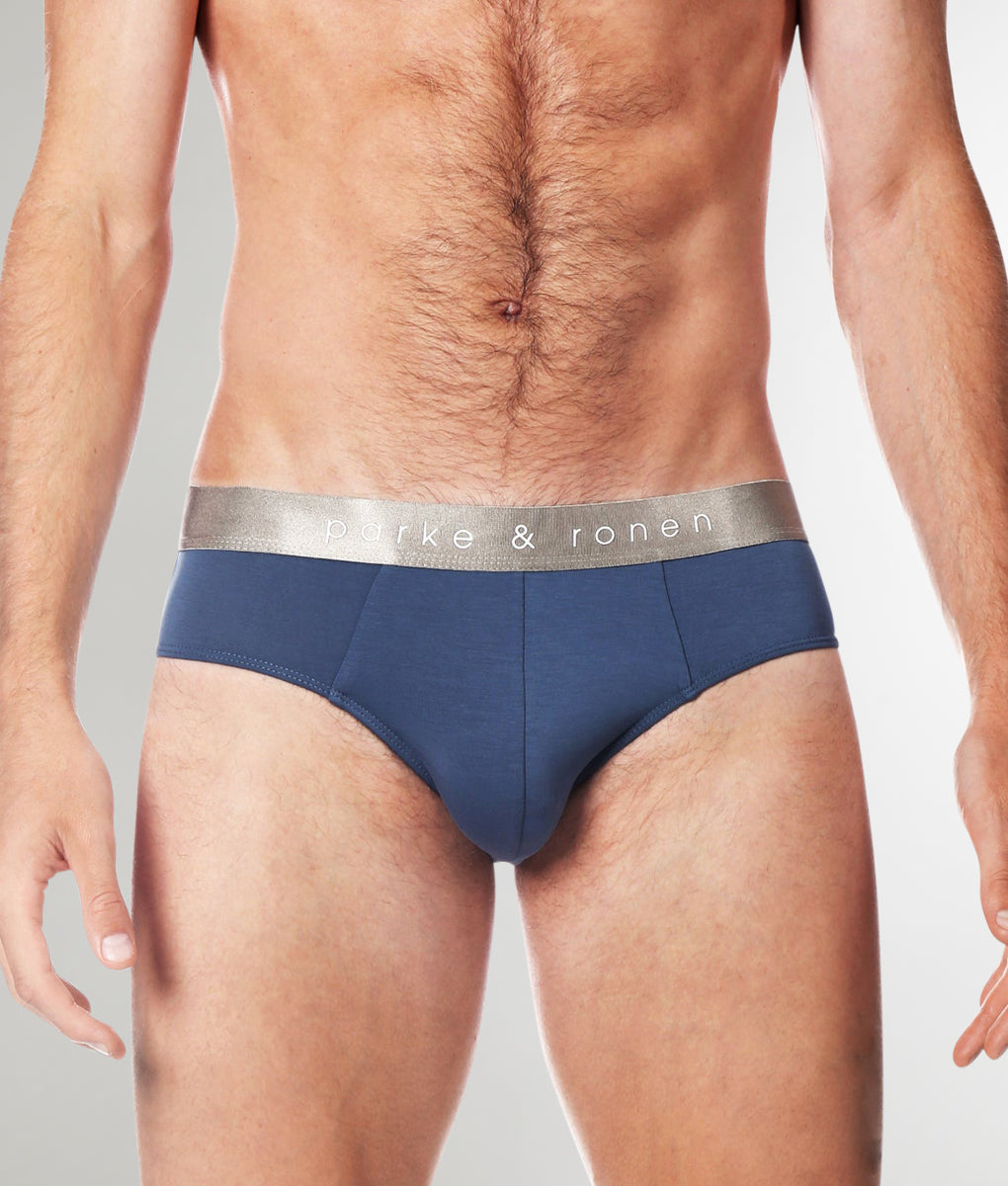 Parke & Ronen Solid Brief Bluestone