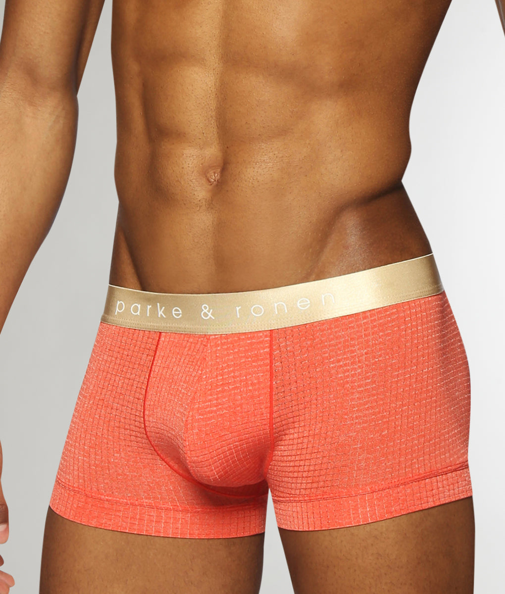 Parke & Ronen Basket Stitch Low-Rise Trunk Parke & Ronen Basket Stitch Low-Rise Trunk Persimmon