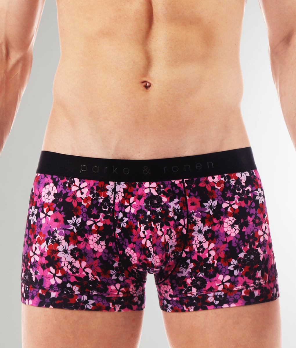 Parke & Ronen Printed Low-Rise Trunk Parke & Ronen Printed Low-Rise Trunk Camelia-black