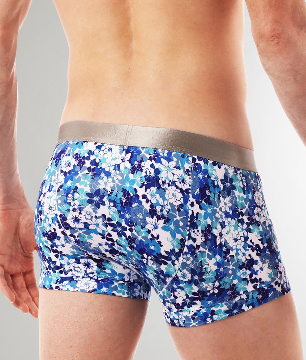 Parke & Ronen Printed Low-Rise Trunk Parke & Ronen Printed Low-Rise Trunk Camiela-blue