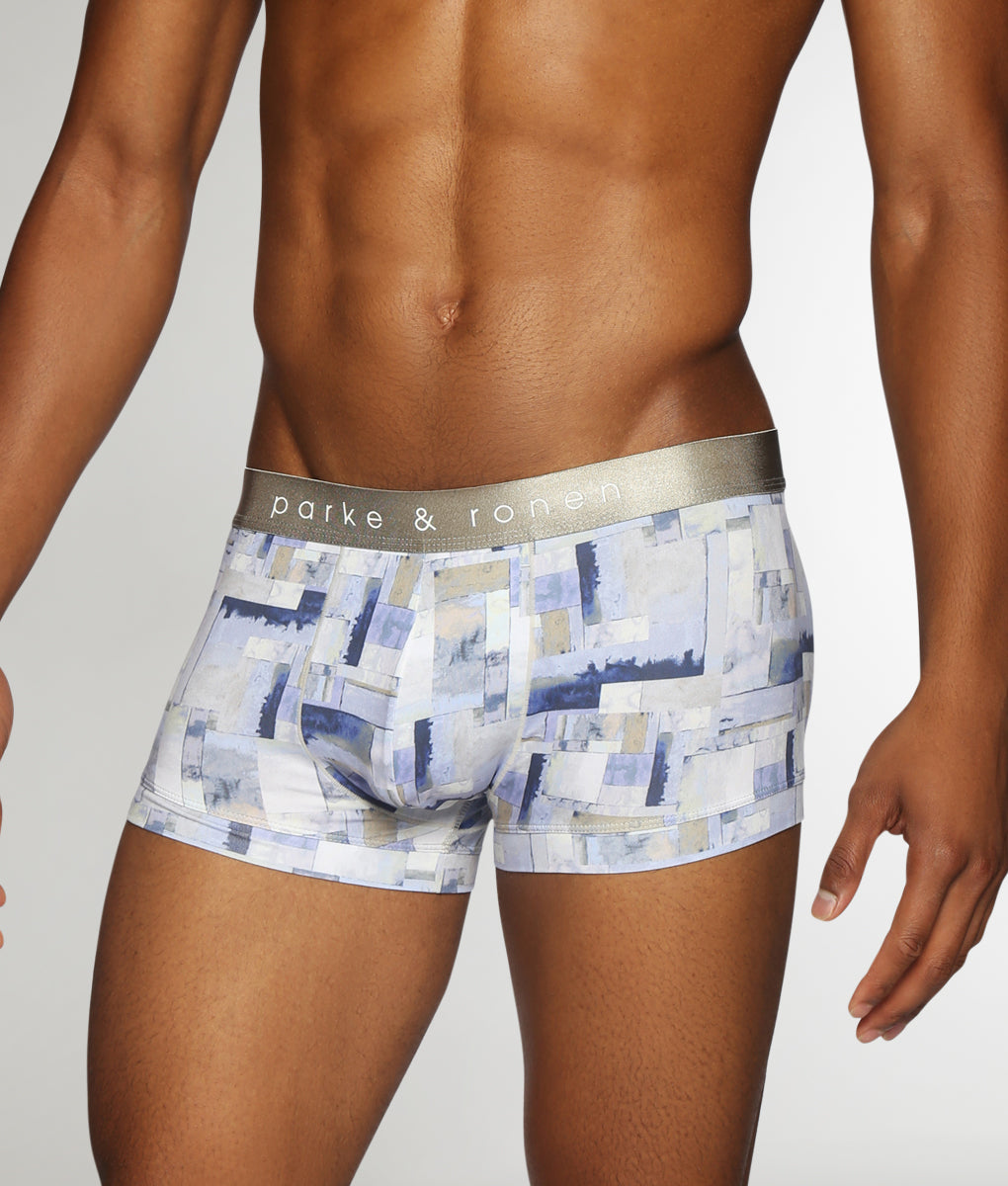 Parke & Ronen Printed Low-Rise Trunk Cezanne-dusk