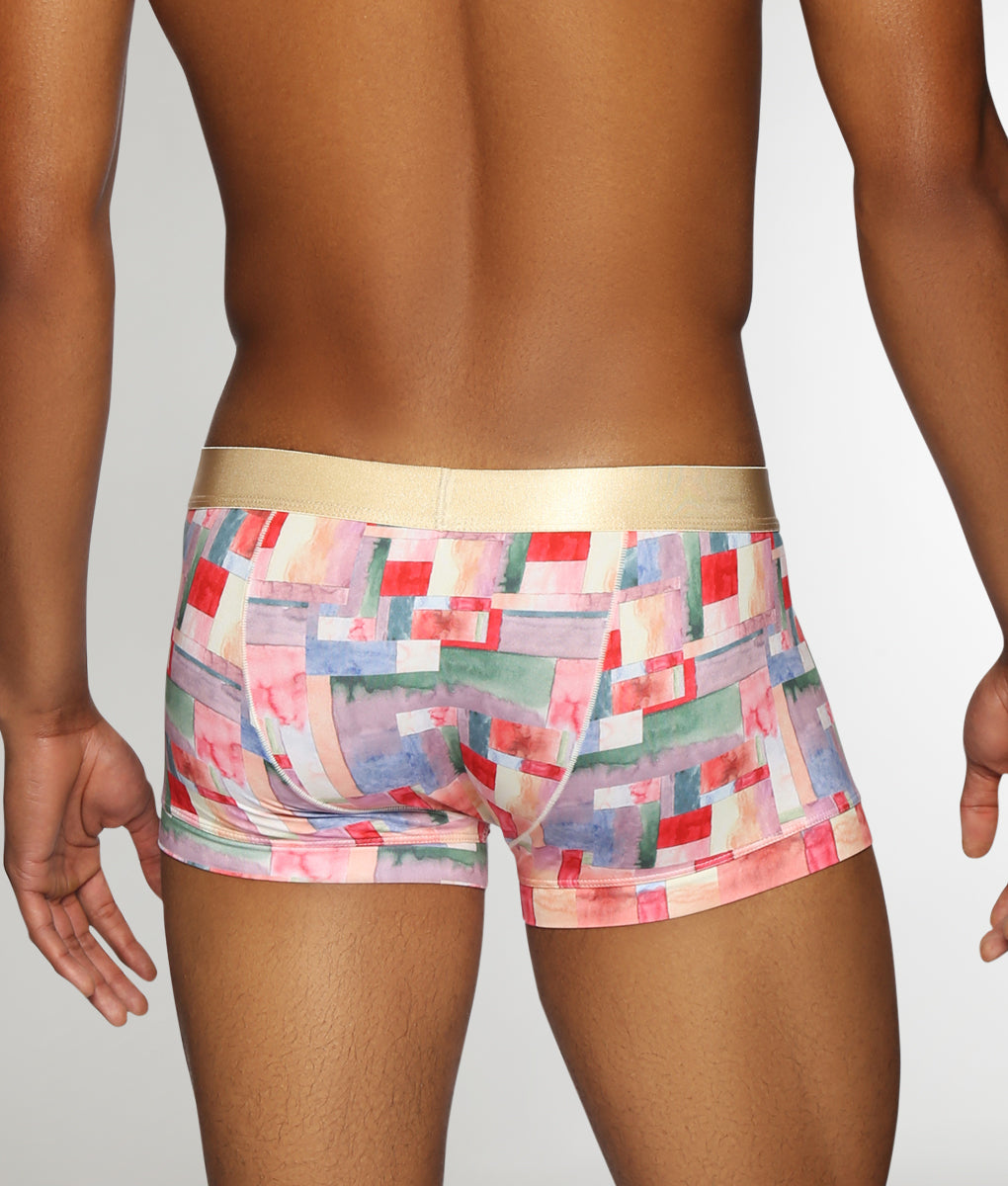 Parke & Ronen Printed Low-Rise Trunk Cezanne-sunset