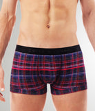 Parke & Ronen Printed Low-Rise Trunk Parke & Ronen Printed Low-Rise Trunk Fuchsia-cape-cod-plaid