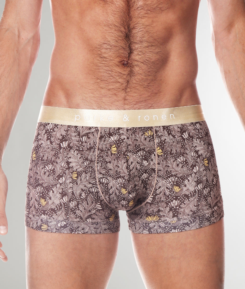 Parke & Ronen Printed Low-Rise Trunk Parke & Ronen Printed Low-Rise Trunk Gold-cassini