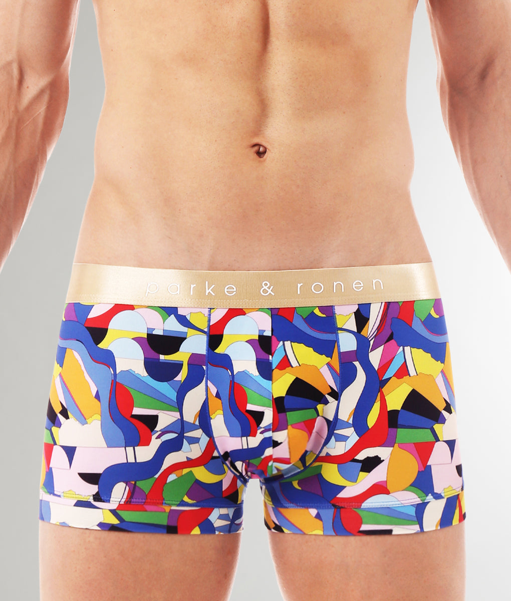 Parke & Ronen Printed Low-Rise Trunk Parke & Ronen Printed Low-Rise Trunk Jublee-royal