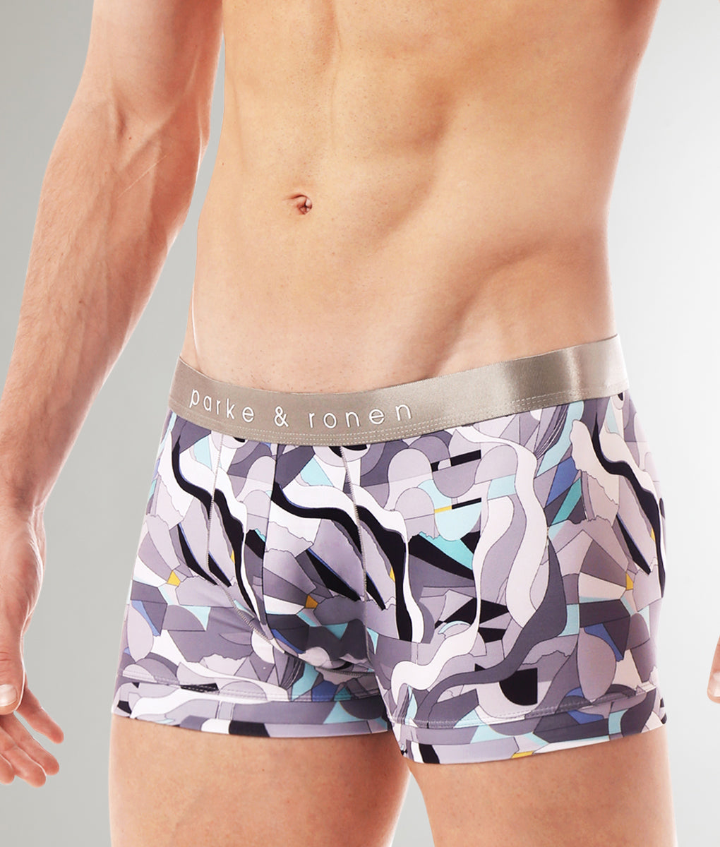 Parke & Ronen Printed Low-Rise Trunk Parke & Ronen Printed Low-Rise Trunk Jublee-silver