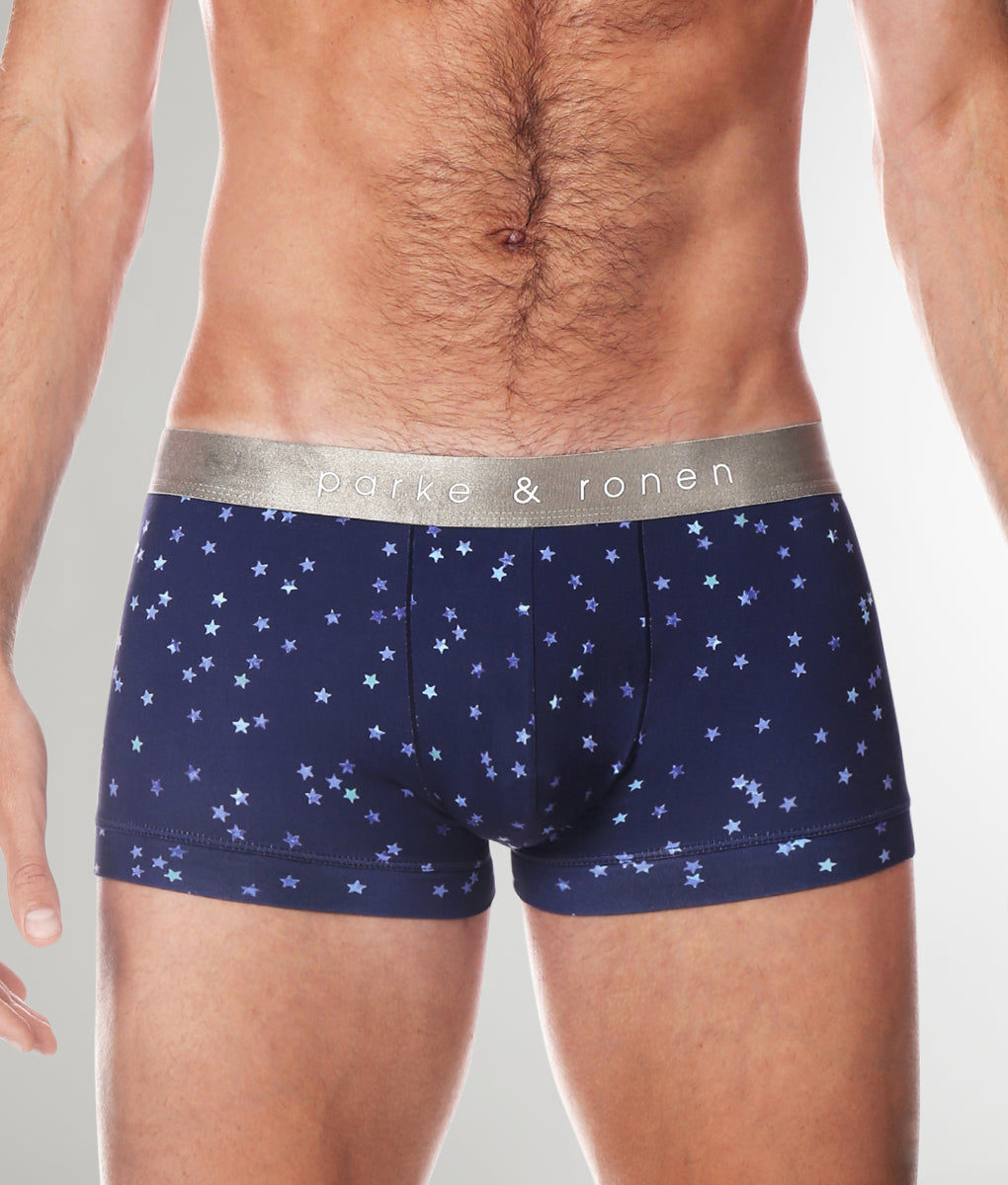 Parke & Ronen Printed Low-Rise Trunk Parke & Ronen Printed Low-Rise Trunk Navy-galileo