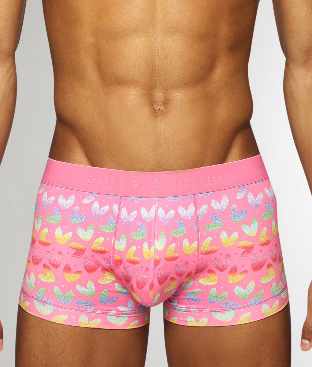 Parke & Ronen Pride Low-Rise Trunk Parke & Ronen Pride Low-Rise Trunk Heartbreaker-pink