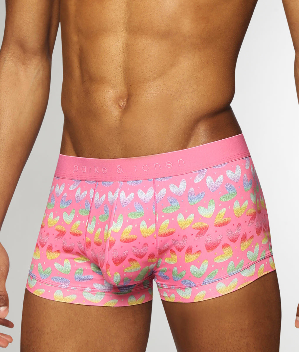 Parke & Ronen Pride Low-Rise Trunk Parke & Ronen Pride Low-Rise Trunk Heartbreaker-pink