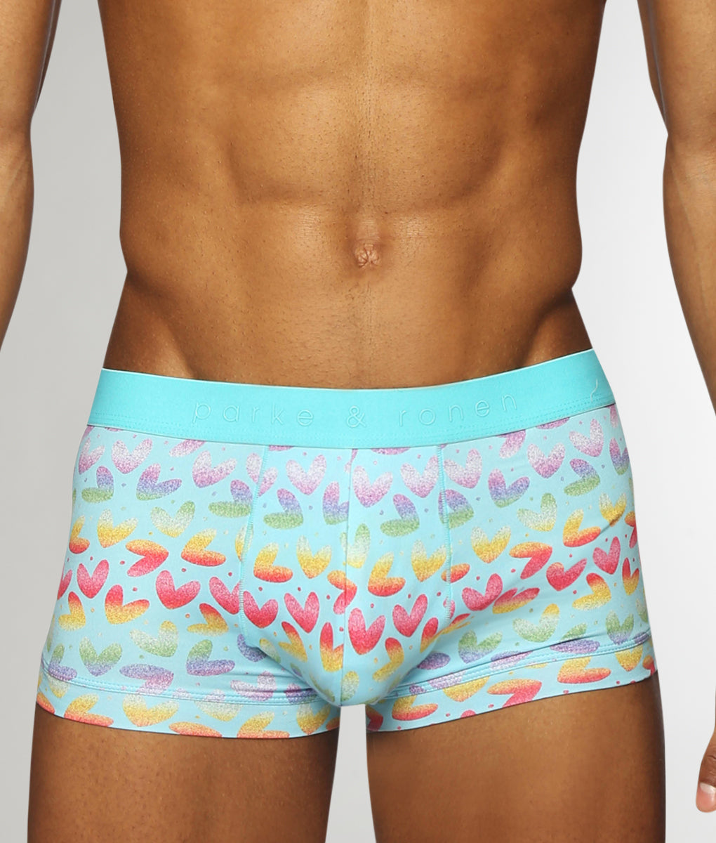 Parke & Ronen Pride Low-Rise Trunk Parke & Ronen Pride Low-Rise Trunk Heartbreaker-turquoise